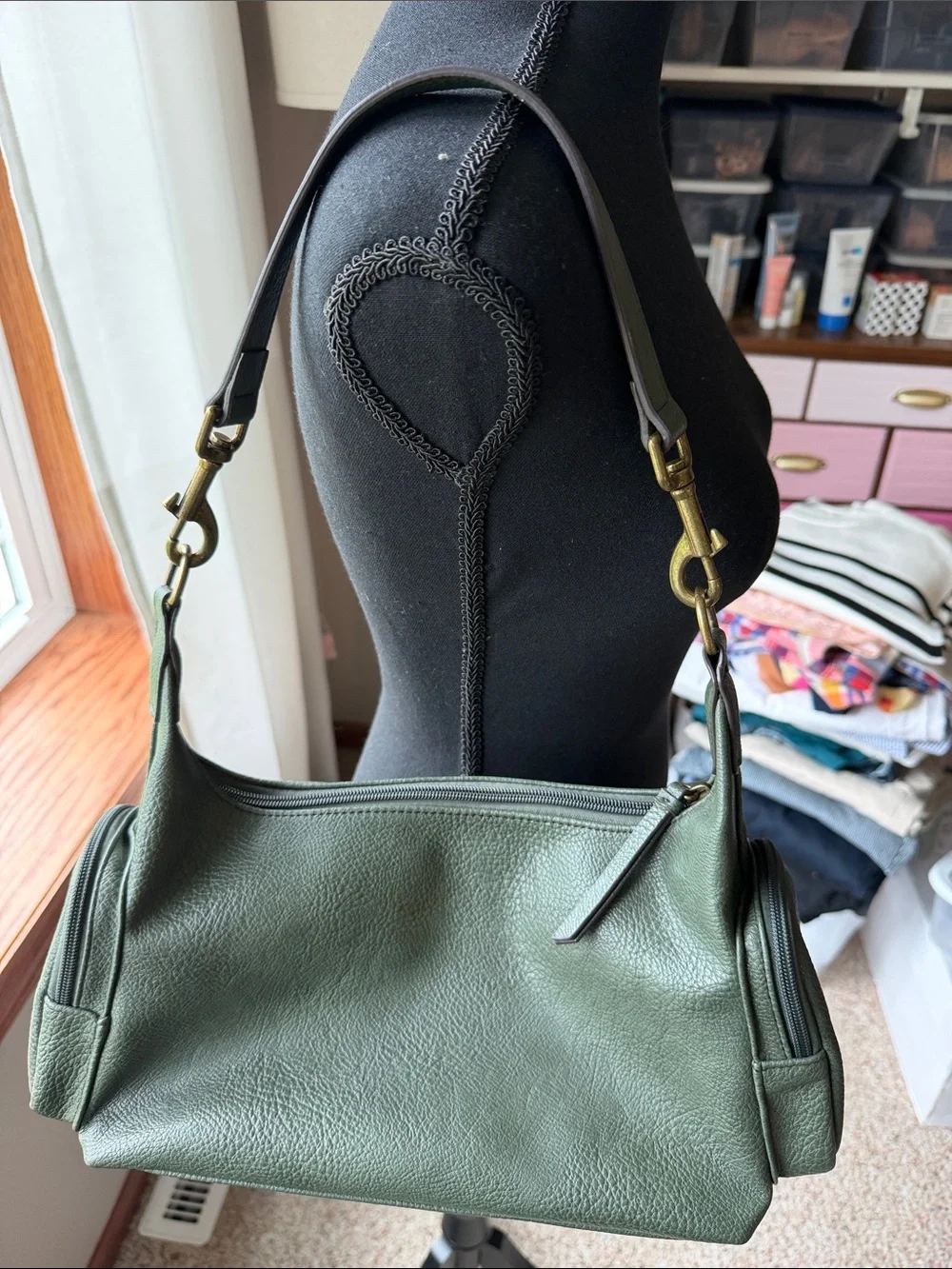 a.n.a Olive Green Women's Messenger Bag